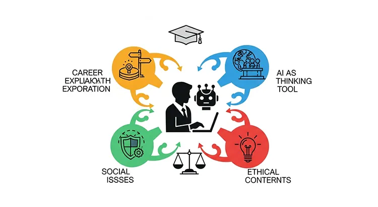AIと子どもの関わり方　年齢別のイメージ図