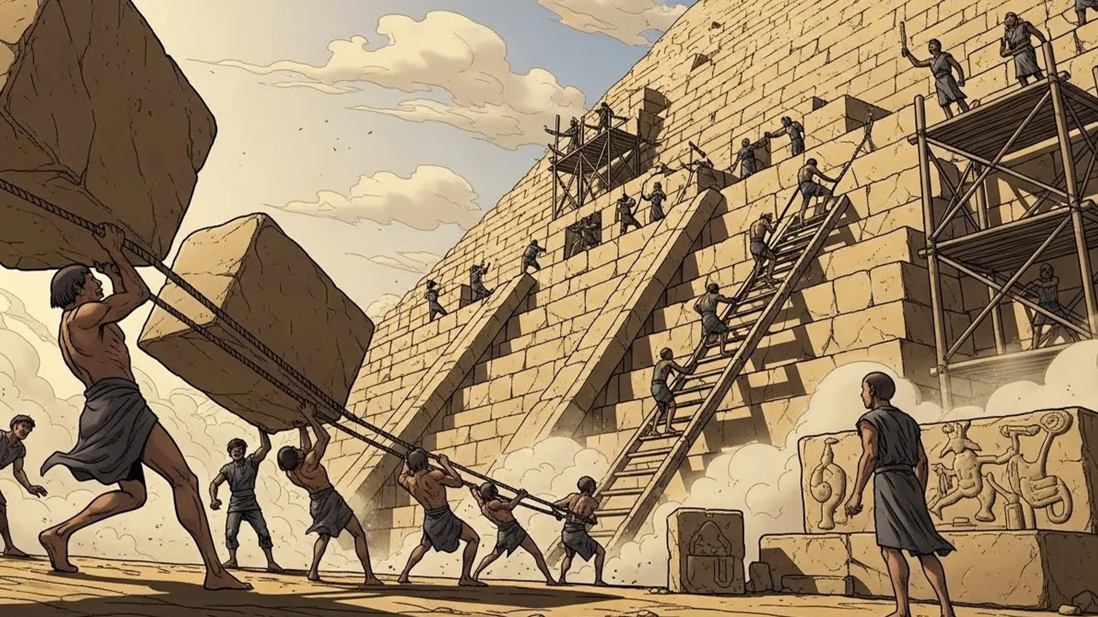 ピラミッド建造は人力かをAIの考察で比較整理する記事のサムネイル