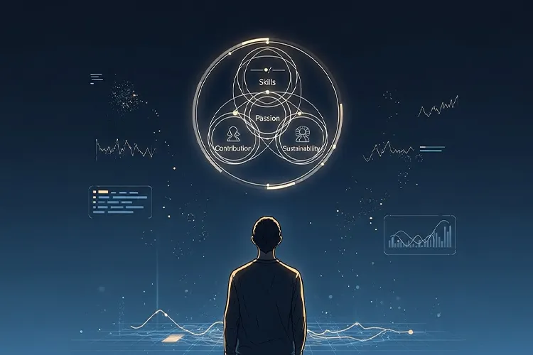 AIが生き甲斐を分析するイメージ図