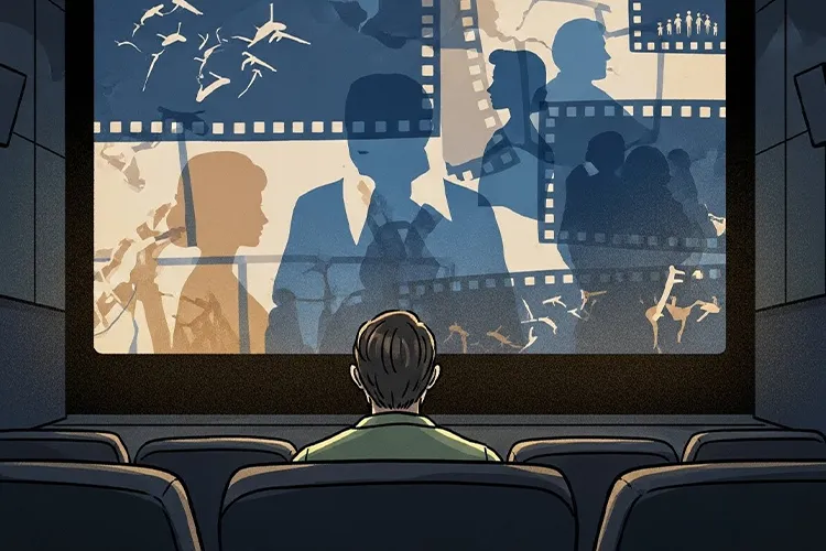 正社員の安定性について考える現代日本のオフィス風景のイラスト