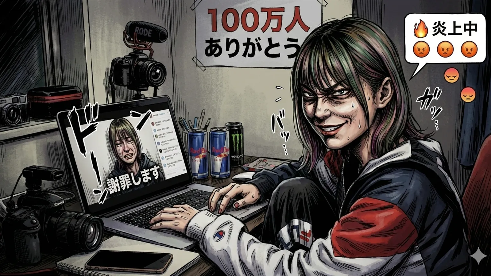 「炎上ビジネス」というテーマについて、複数のAIの考察を比較する記事群のサムネイル画像