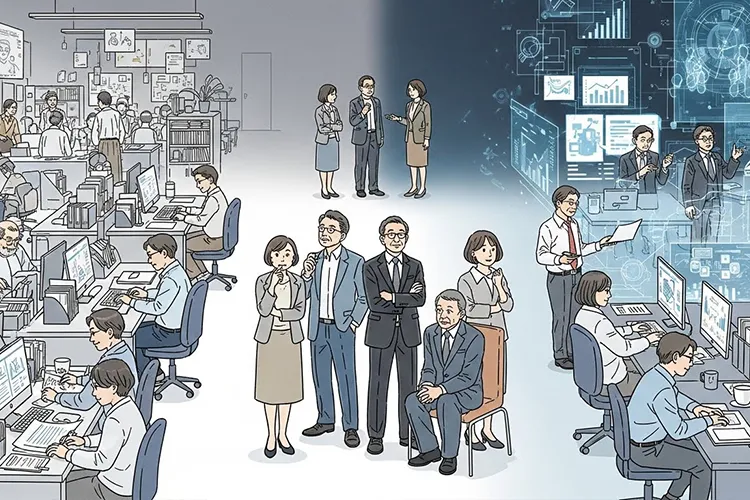 三年後の働き方に何が残り何が変わるのか｜Copilotの考察