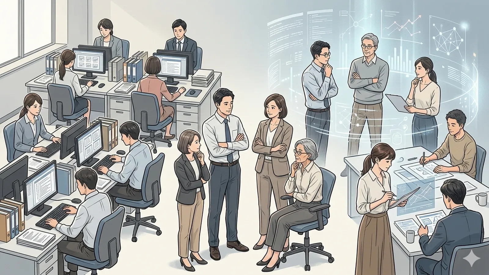 3年後の職種変化をAIの考察で比較する記事のサムネイル