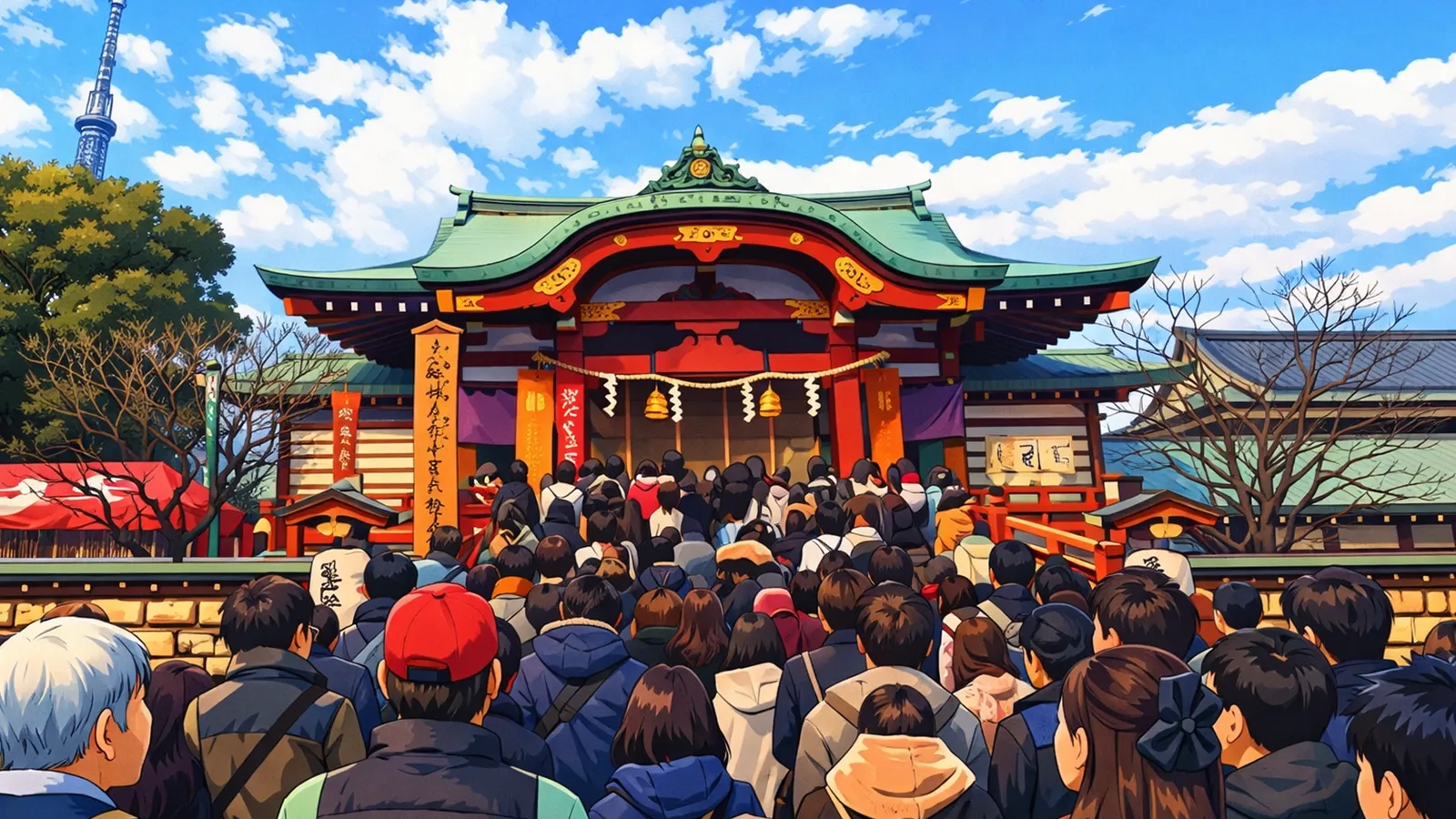 初詣は宗教行為か年中行事かをAIの考察で比較する記事のサムネイル