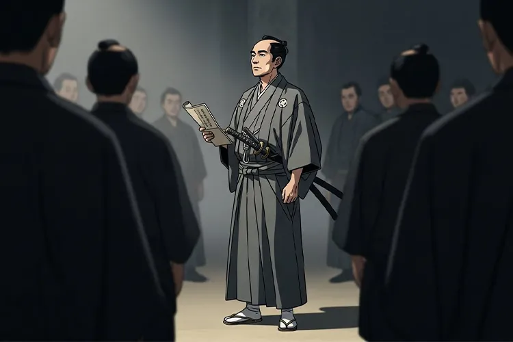 幕末の思想家・清川八郎を、孤立した知性として描いたイラスト