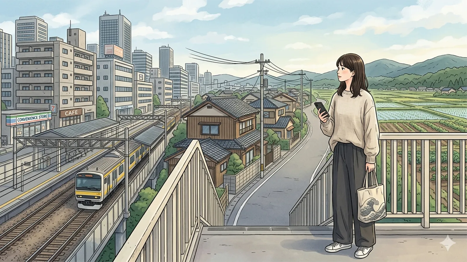 地方移住と東京残留の幸福度をAIの考察で比較する記事のサムネイル