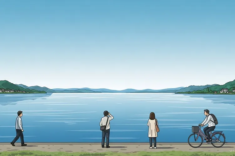 滋賀県・琵琶湖を中心にした穏やかな湖畔の風景と日常の暮らし