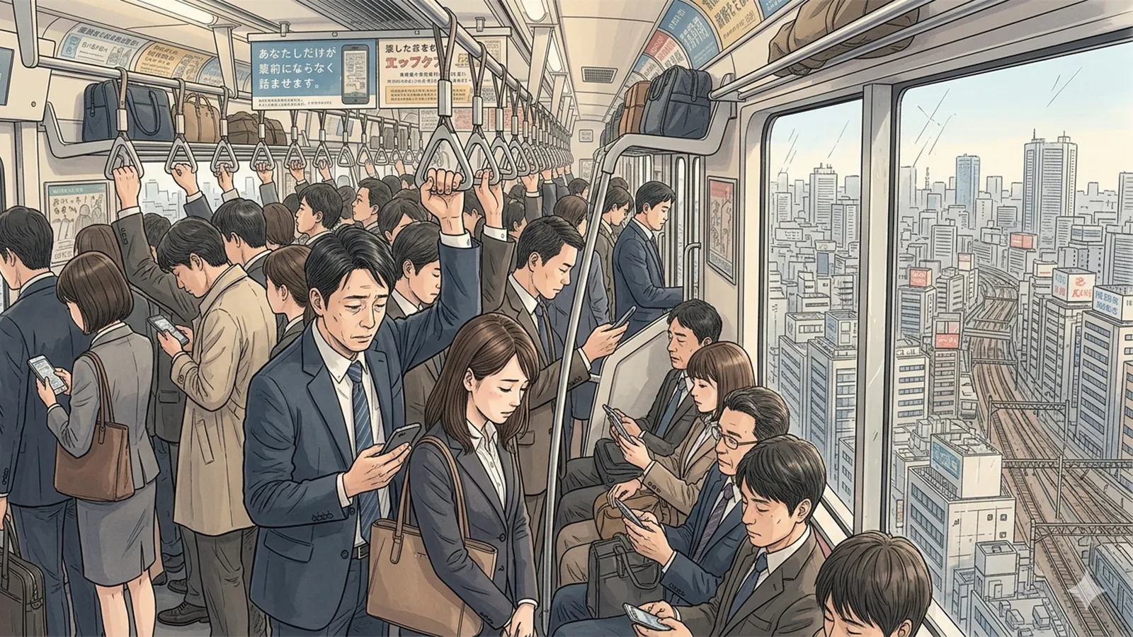 東京の通勤ストレスの構造をAIの考察で比較する記事のサムネイル