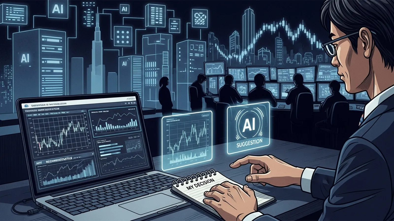 AIと投資判断の民主化を構造的に考察比較する記事のサムネイル