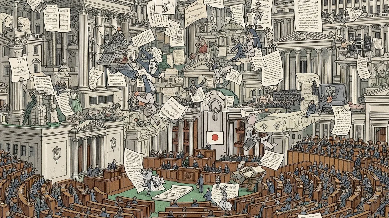 内閣解散を制度と慣例の観点からAIの考察で比較する記事のサムネイル