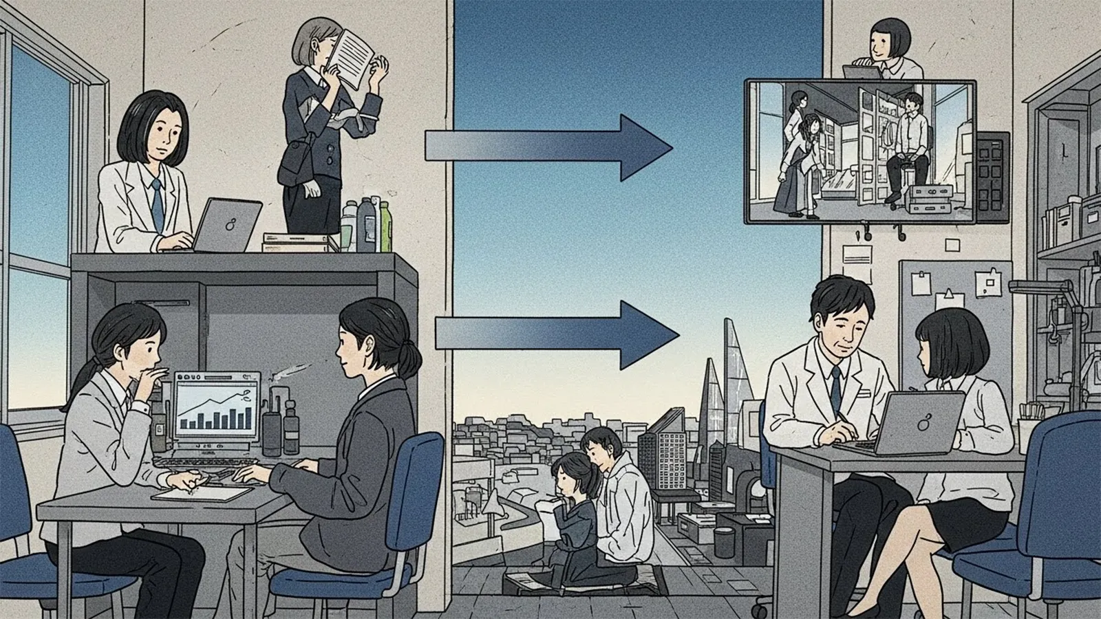 働き方の安心がどこにあるのかをAIの考察で比較する記事のサムネイル