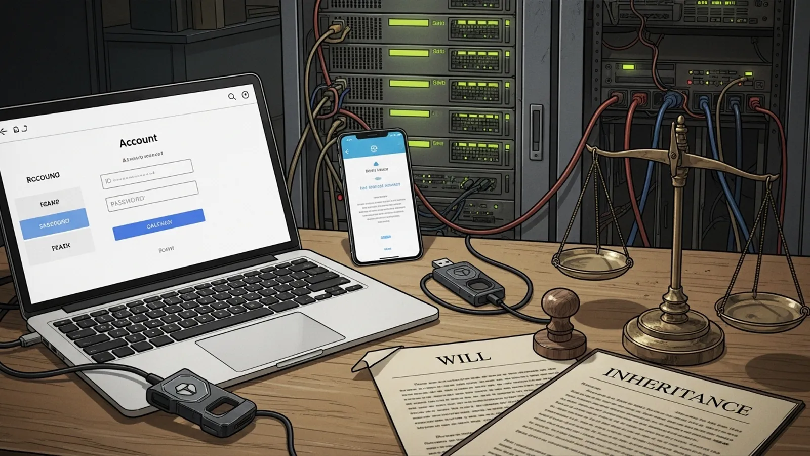 オンライン口座や暗号資産と相続制度をAIの考察で比較する記事のサムネイル