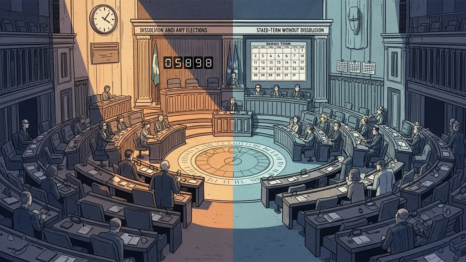 解散制度の有無による政治構造をAIの考察で比較する記事のサムネイル