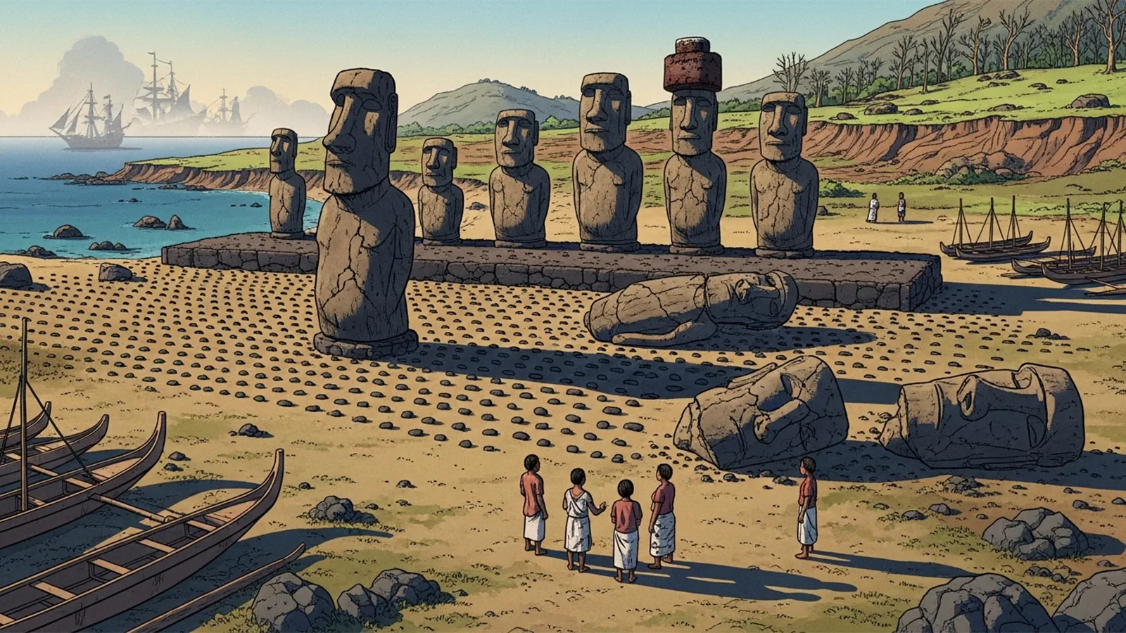 イースター島の文明変容をAIの考察で比較する記事のサムネイル