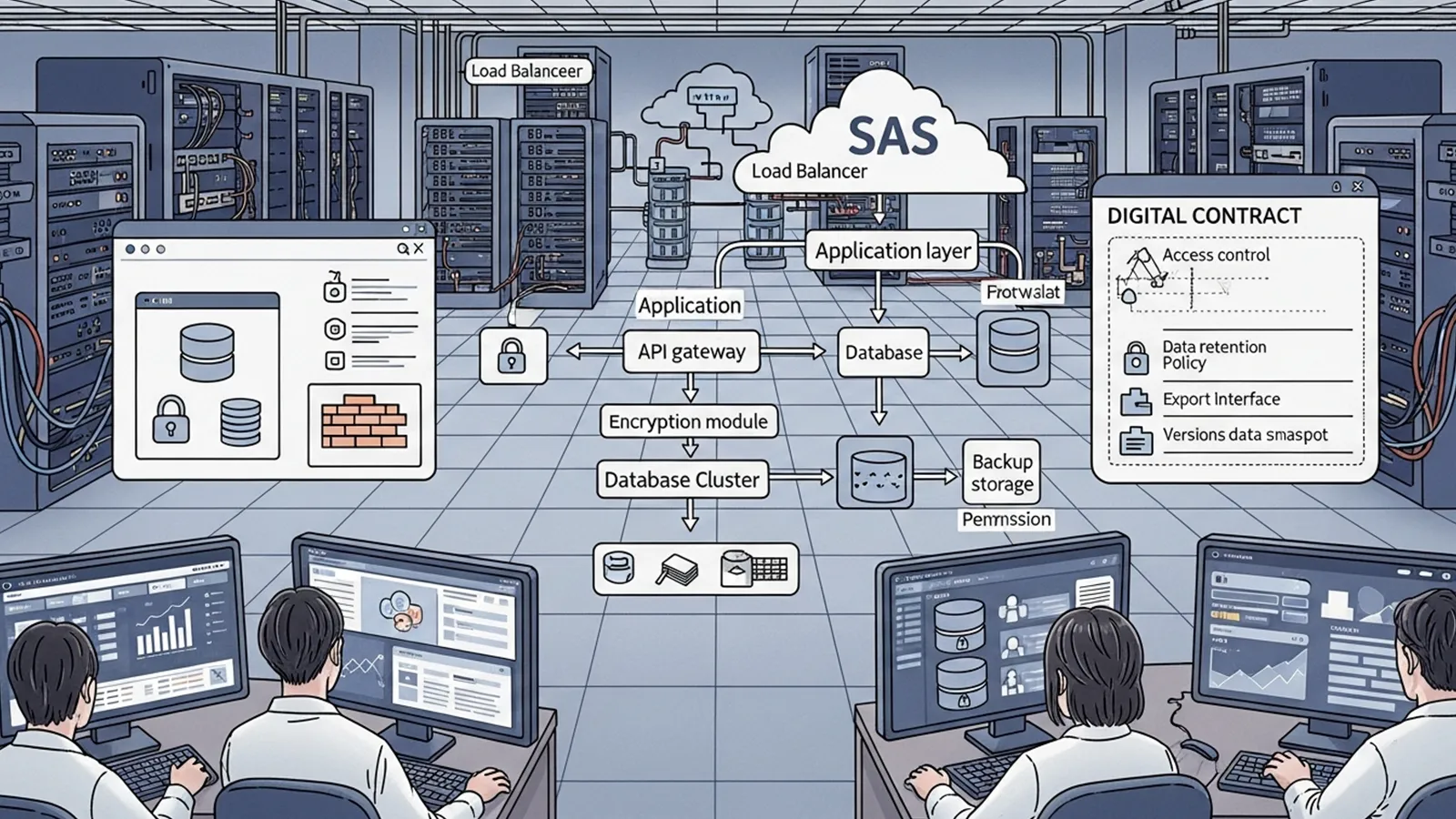 SaaS契約の利用権とデータ委託をAI考察で比較するサムネイル