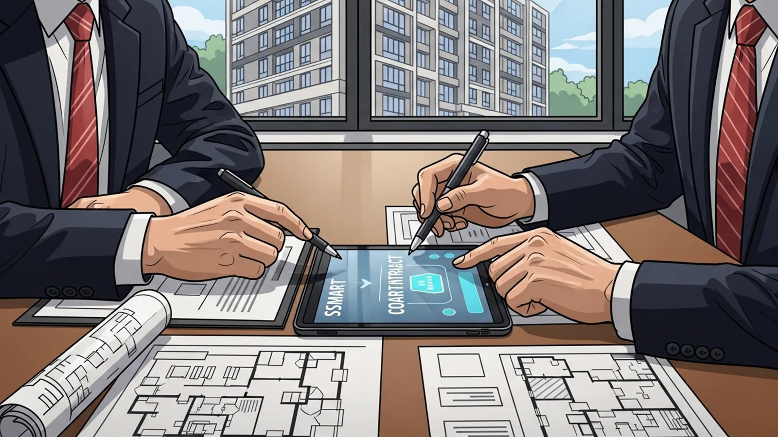 不動産のスマート契約と契約リスクをAIの考察で比較するサムネイル