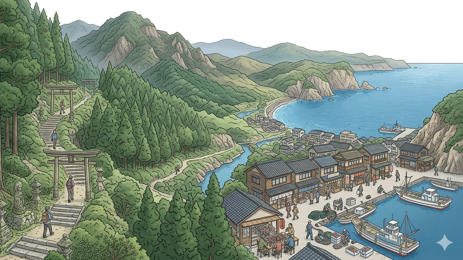 和歌山と三重南紀の魅力をAIの考察で比較する記事のサムネイル