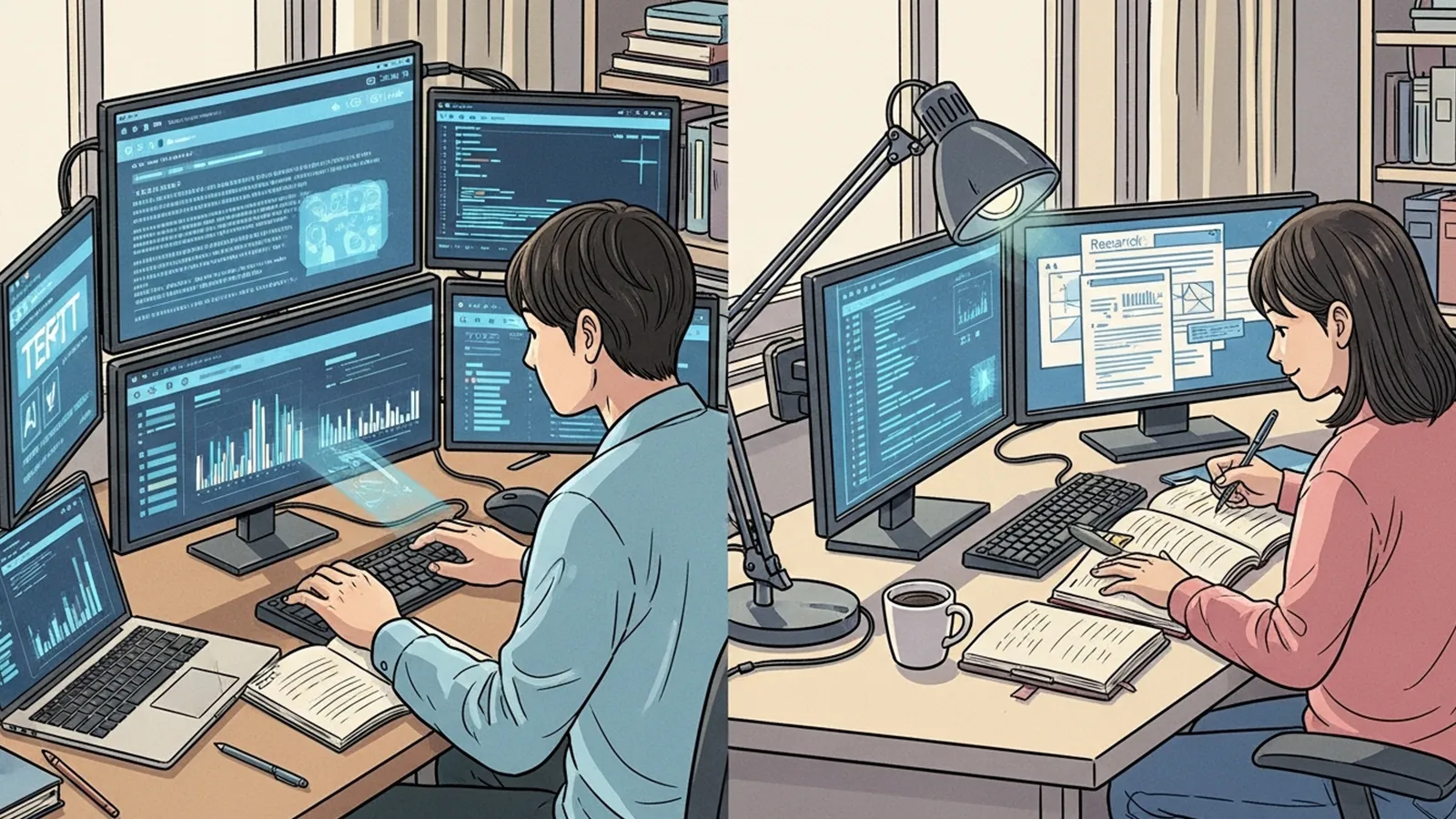 AIによるキャリア形成速度の考察比較記事のサムネイル