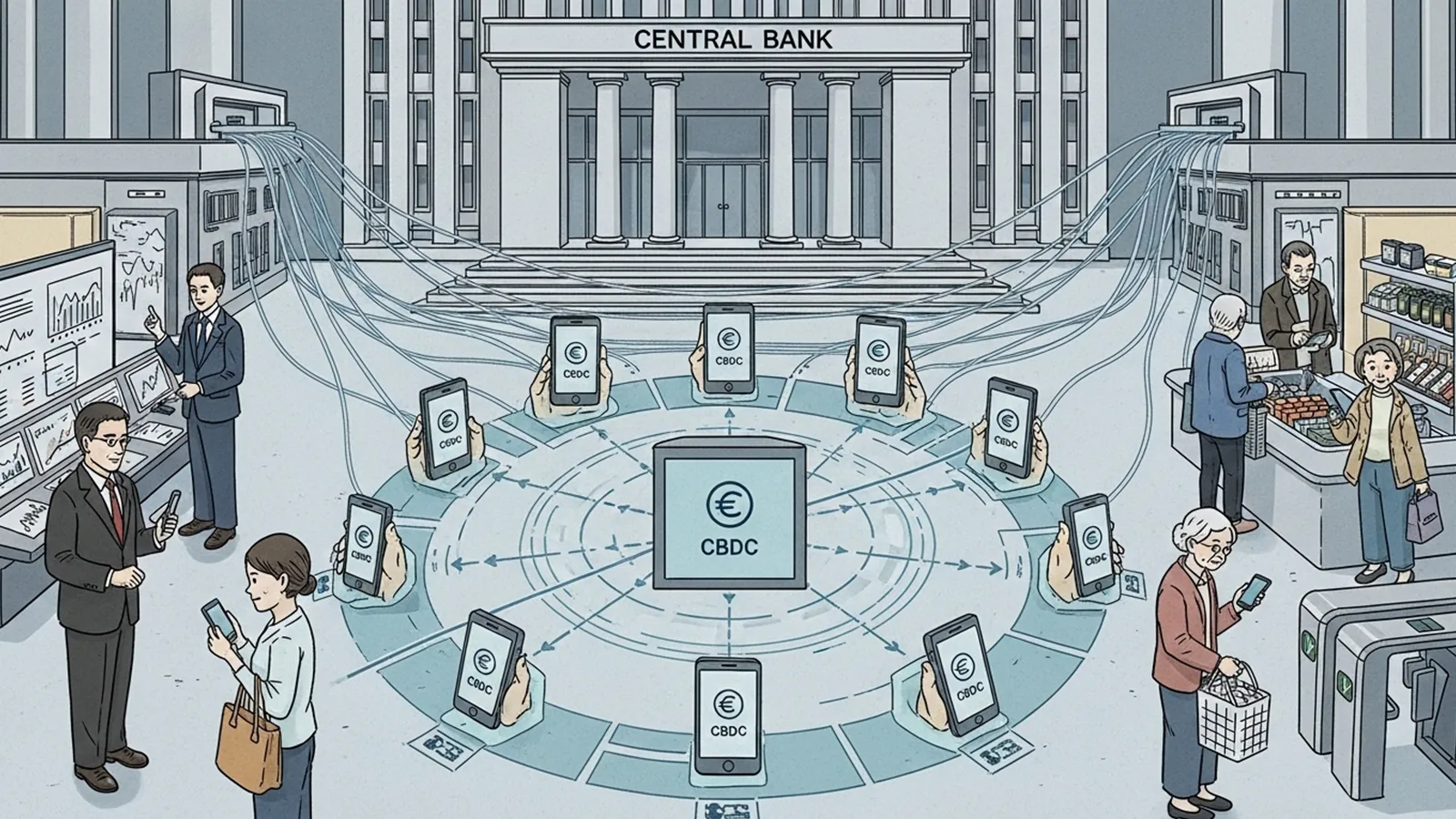 CBDCと国家通貨管理をAIの考察で比較する記事のサムネイル