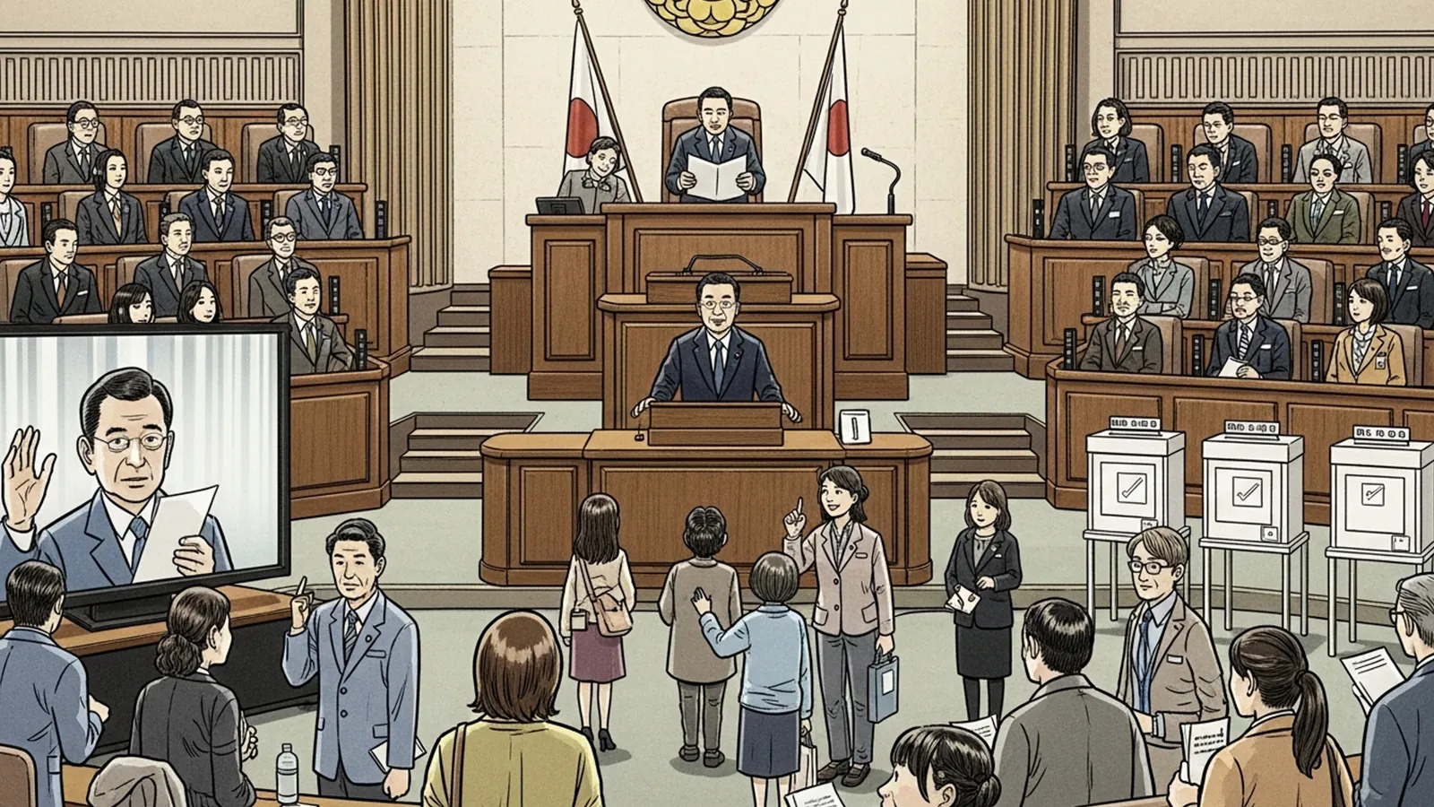 内閣解散と総選挙の制度構造をAIの考察で比較する記事のサムネイル