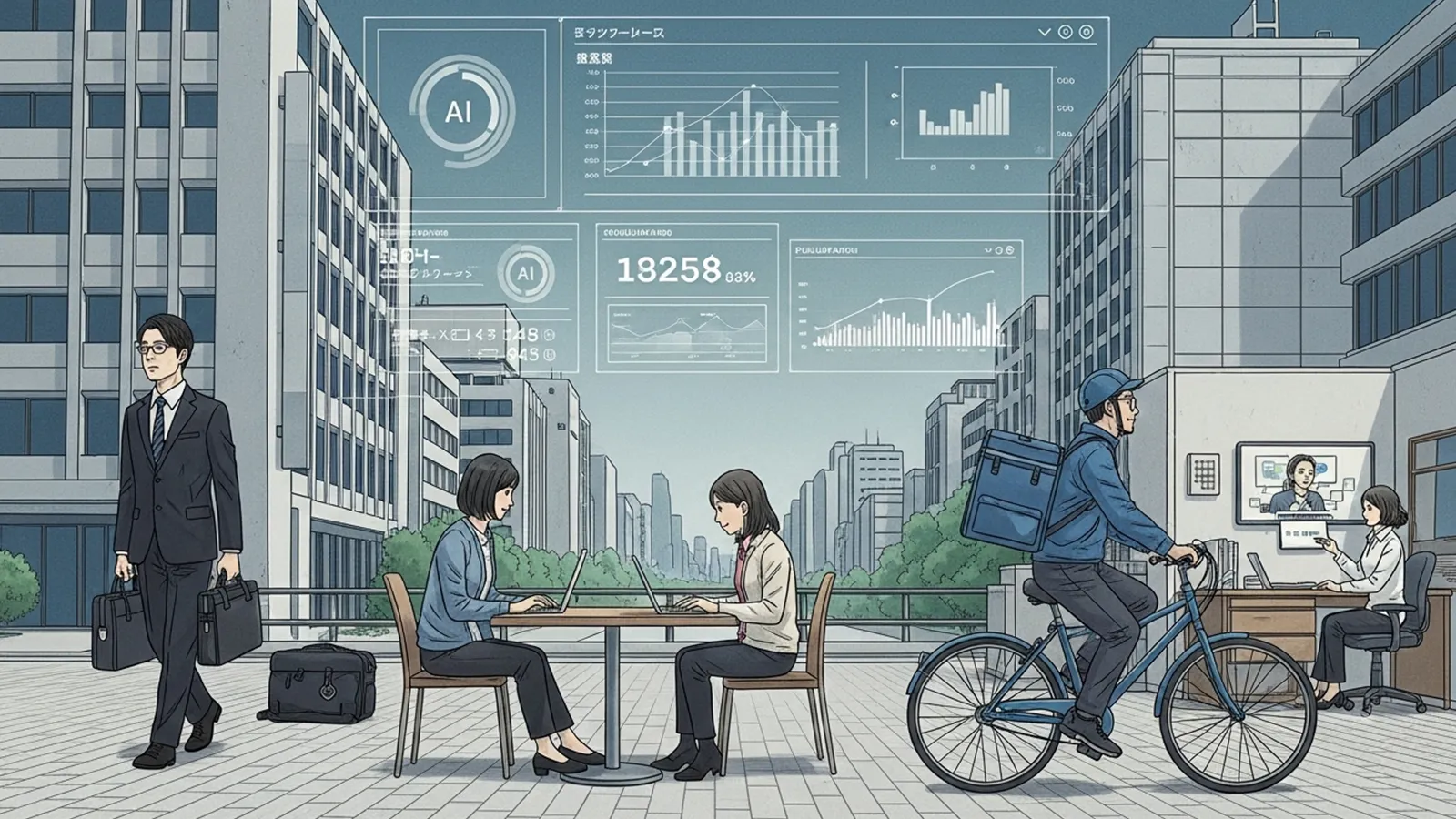 雇用形態の多様化をAIの考察で比較する記事のサムネイル