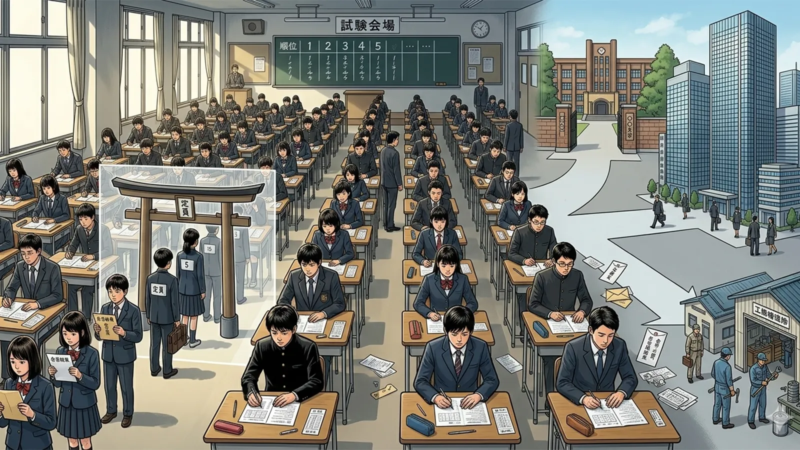 受験を競争選別配置の視点でAIの考察で比較する記事のサムネイル
