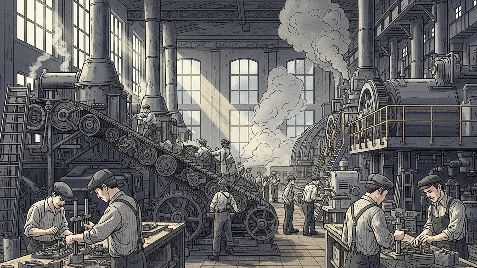 産業革命と雇用変化をAIの考察で比較する構造記事のサムネイル