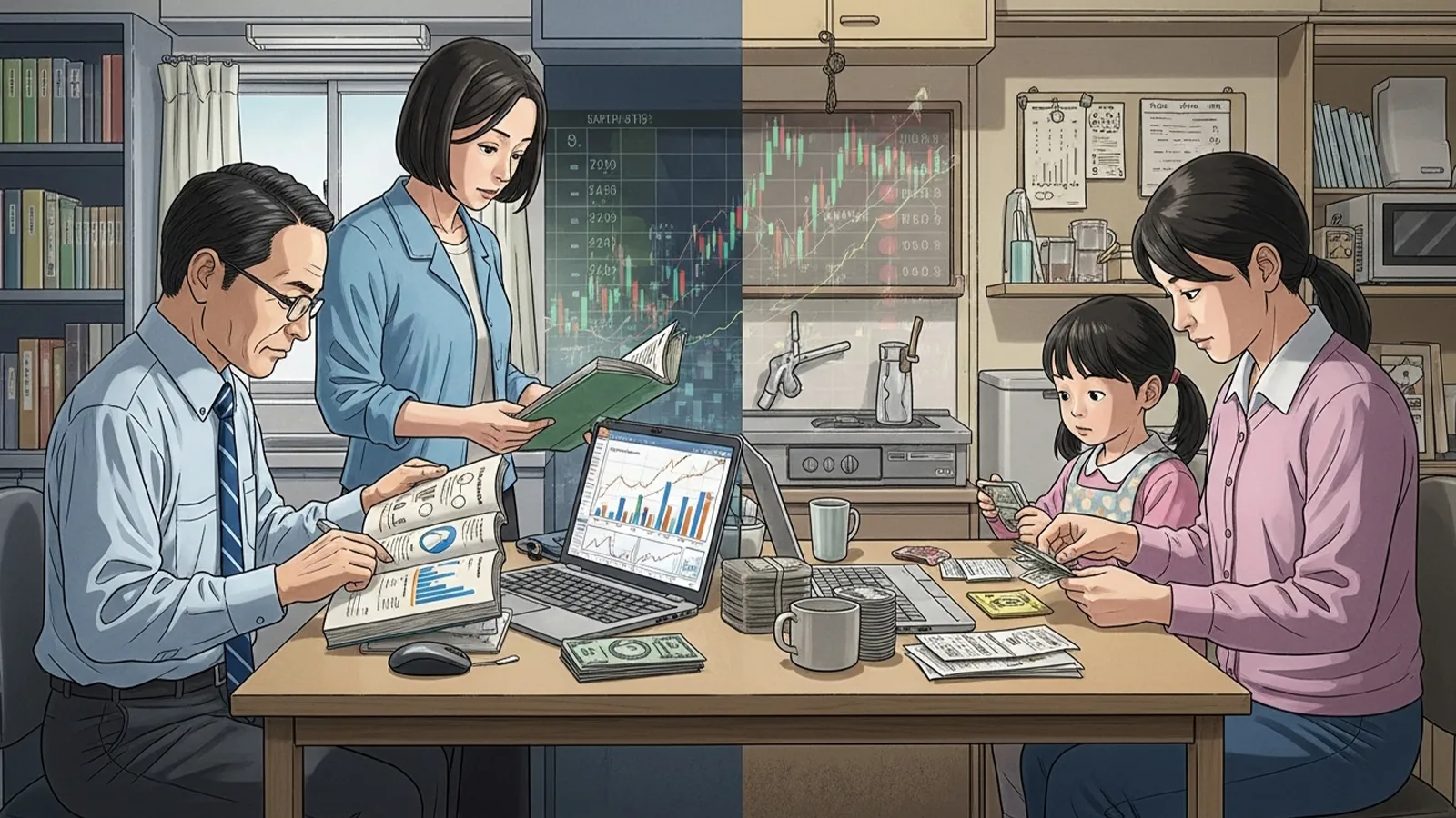 投資リテラシーと所得格差をAIの考察で比較する記事のサムネイル