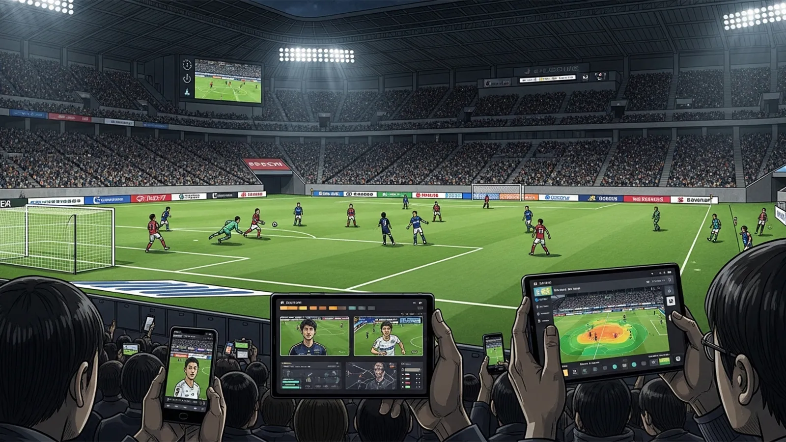 Jリーグ観戦体験変化をAIの考察で分析比較する記事のサムネイル