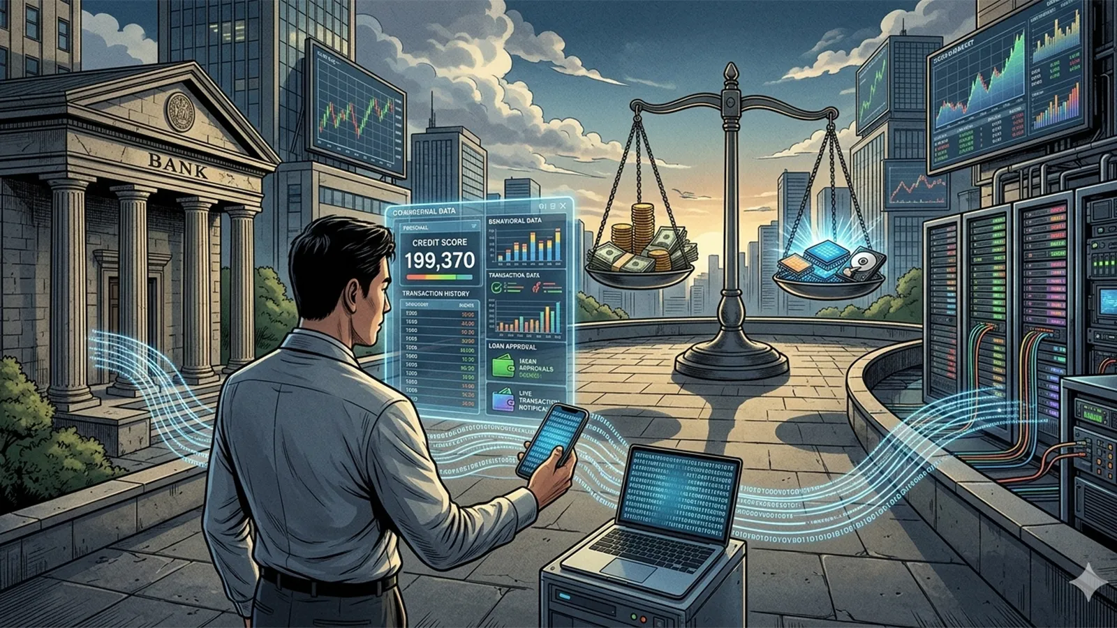 データ金融は新しい資本かをAIの考察で比較する記事のサムネイル