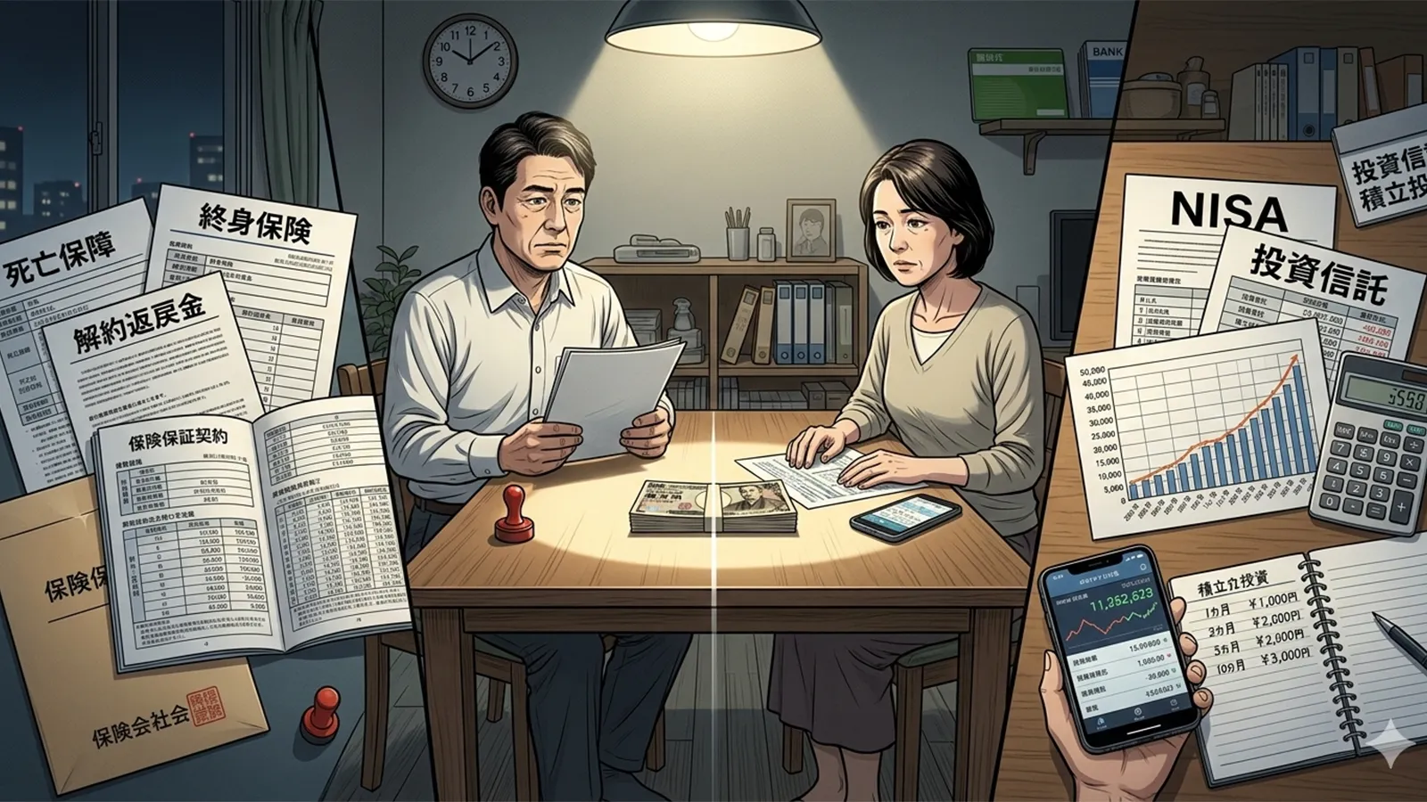 生命保険は資産形成商品になり得るのかをAIの考察で比較する記事のサムネイル