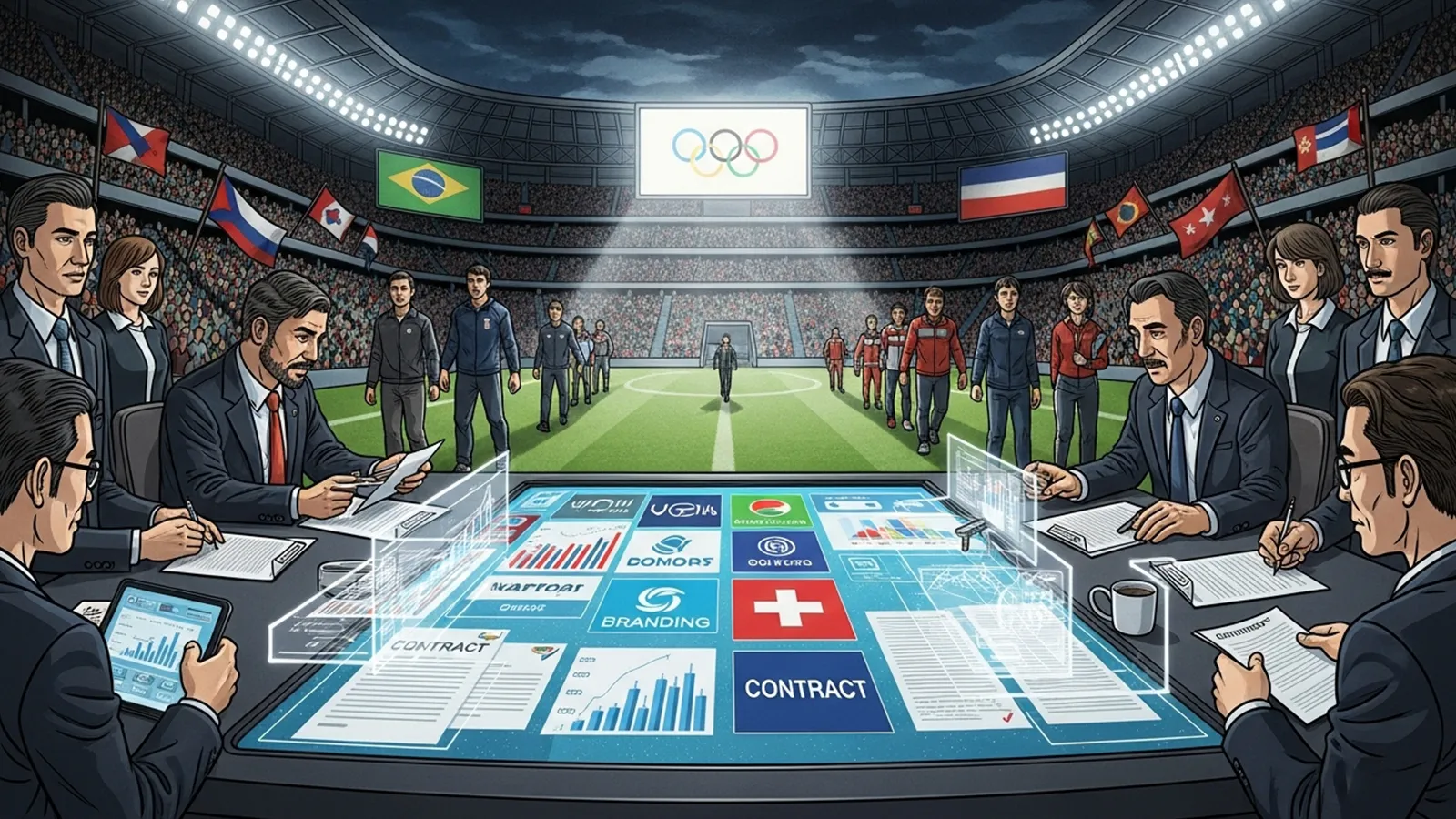 オリンピックスポンサーの仕組みをAIの考察で比較する記事のサムネイル