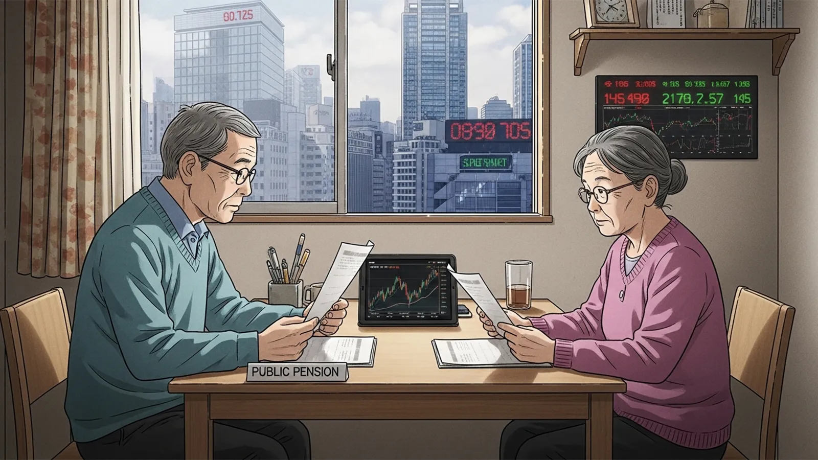 年金制度と投資市場依存をAIの考察で比較する記事のサムネイル