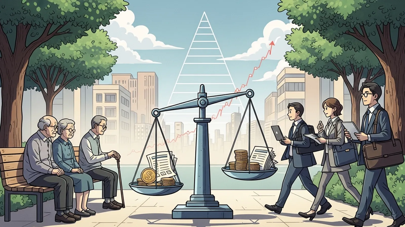 公的年金の持続可能性をAIの考察で比較する記事のサムネイル