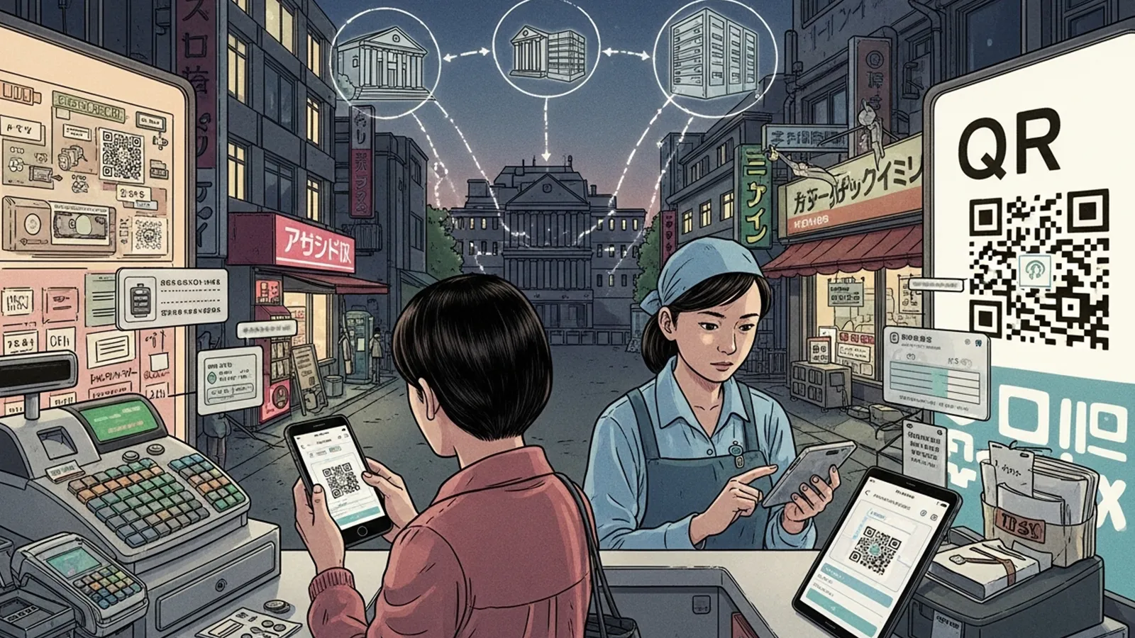 QR決済と決済インフラ再構築をAIの考察で比較する記事のサムネイル
