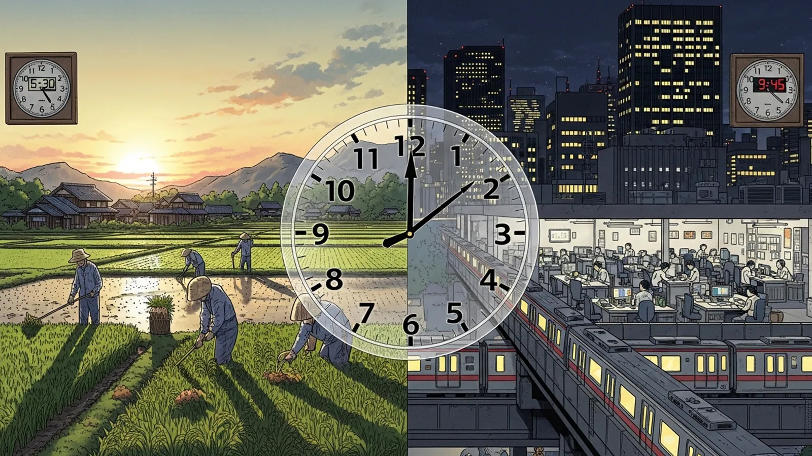 地域産業と労働時間構造の関係をAIの考察で比較する記事のサムネイル