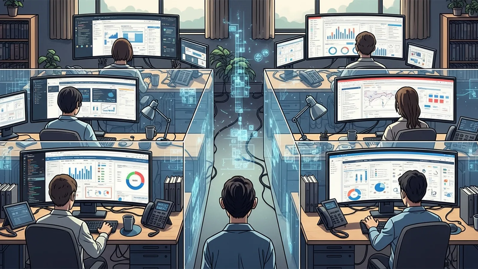 業界特化SaaSの専門化と分断をAIの考察で比較する記事のサムネイル