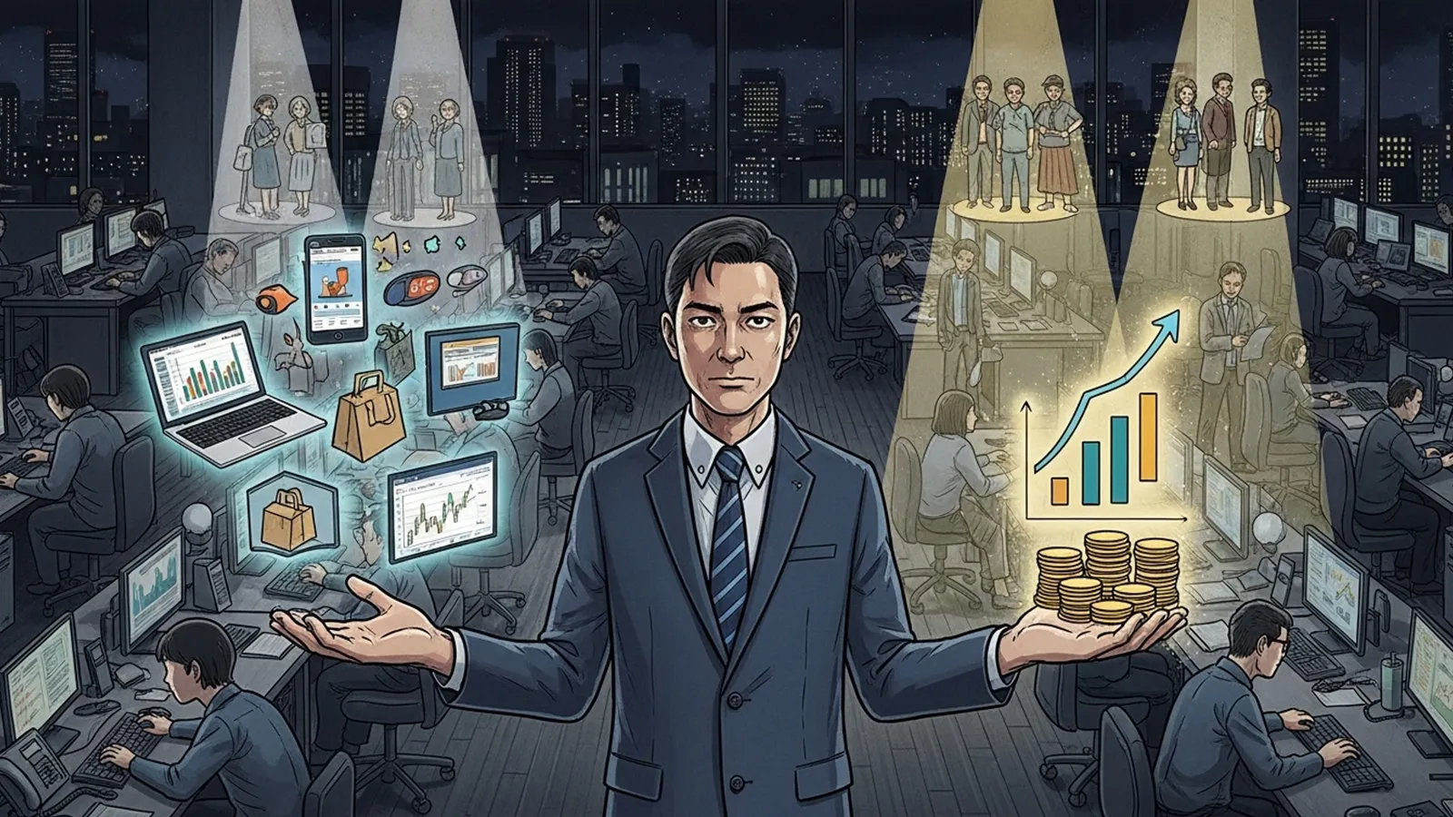 副業の標準化と集中構造をAIの考察で比較する記事のサムネイル