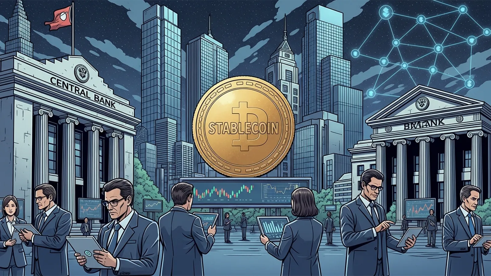 ステーブルコインの金融市場定着をAIの考察で比較する記事のサムネイル