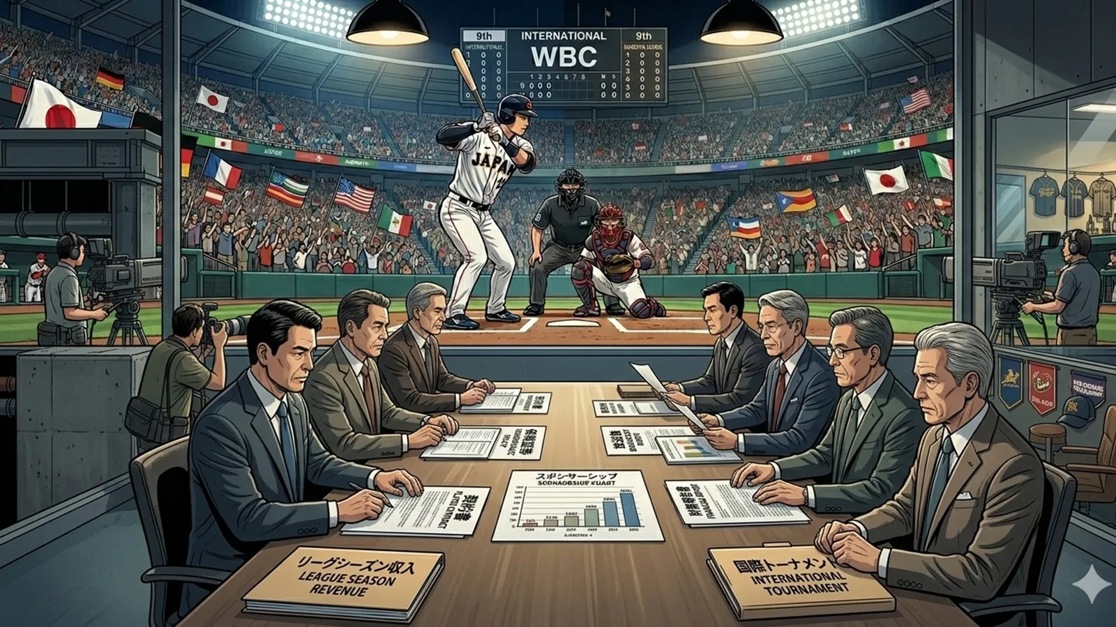 WBCとプロ野球リーグ経済の関係をAIの考察で比較する記事のサムネイル