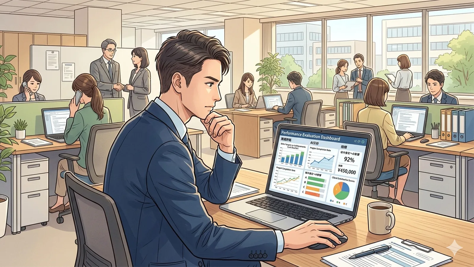 AIによる成果測定と賃金設計の関係を考察で比較する記事のサムネイル