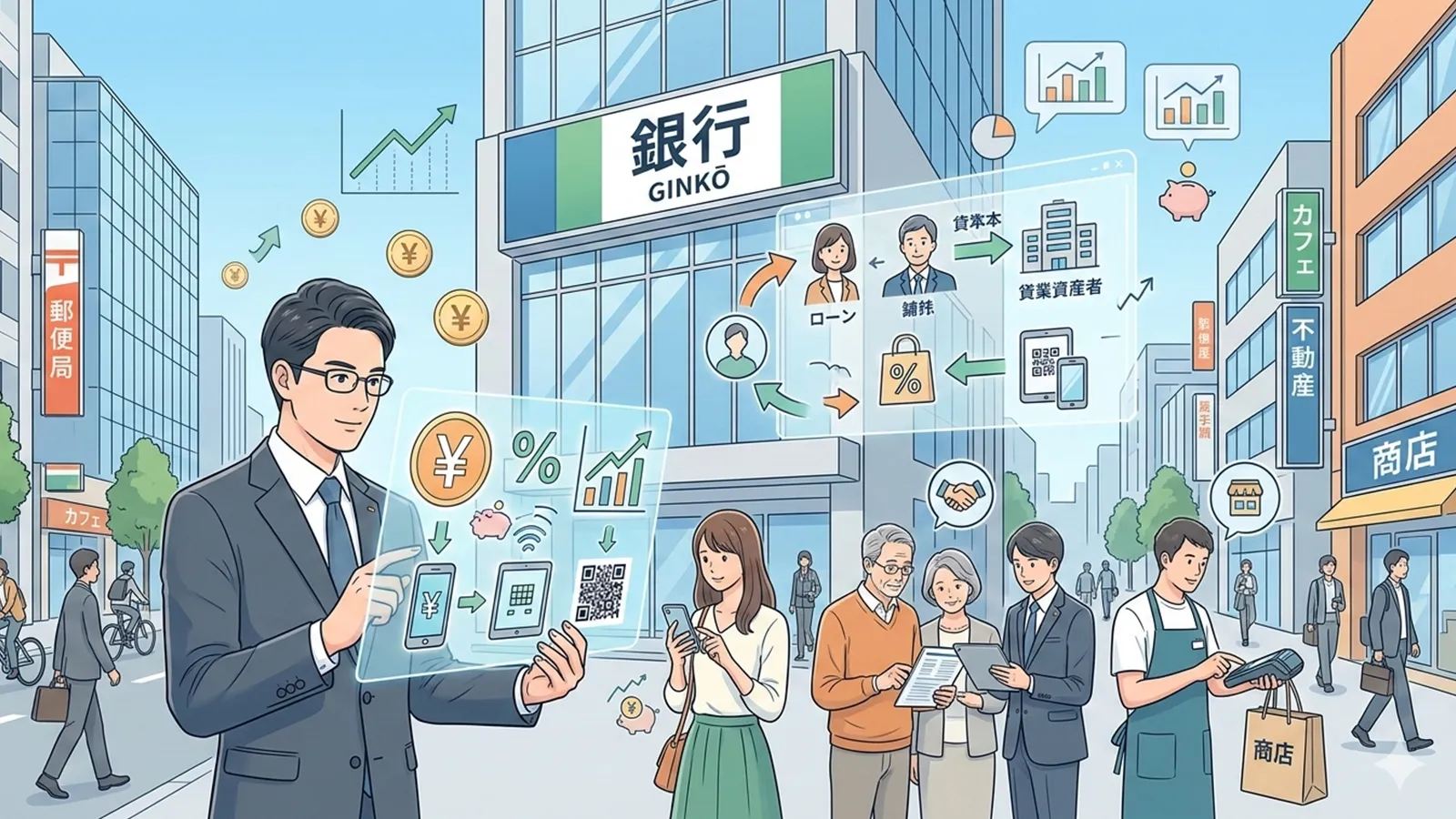 銀行の収益モデルと金利依存の変化をAIの考察で比較する記事のサムネイル