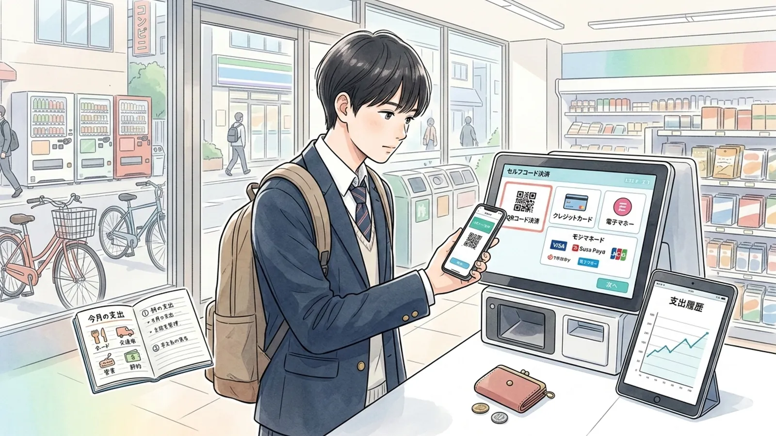 キャッシュレス教育と金融教育の関係をAIの考察で比較する記事のサムネイル