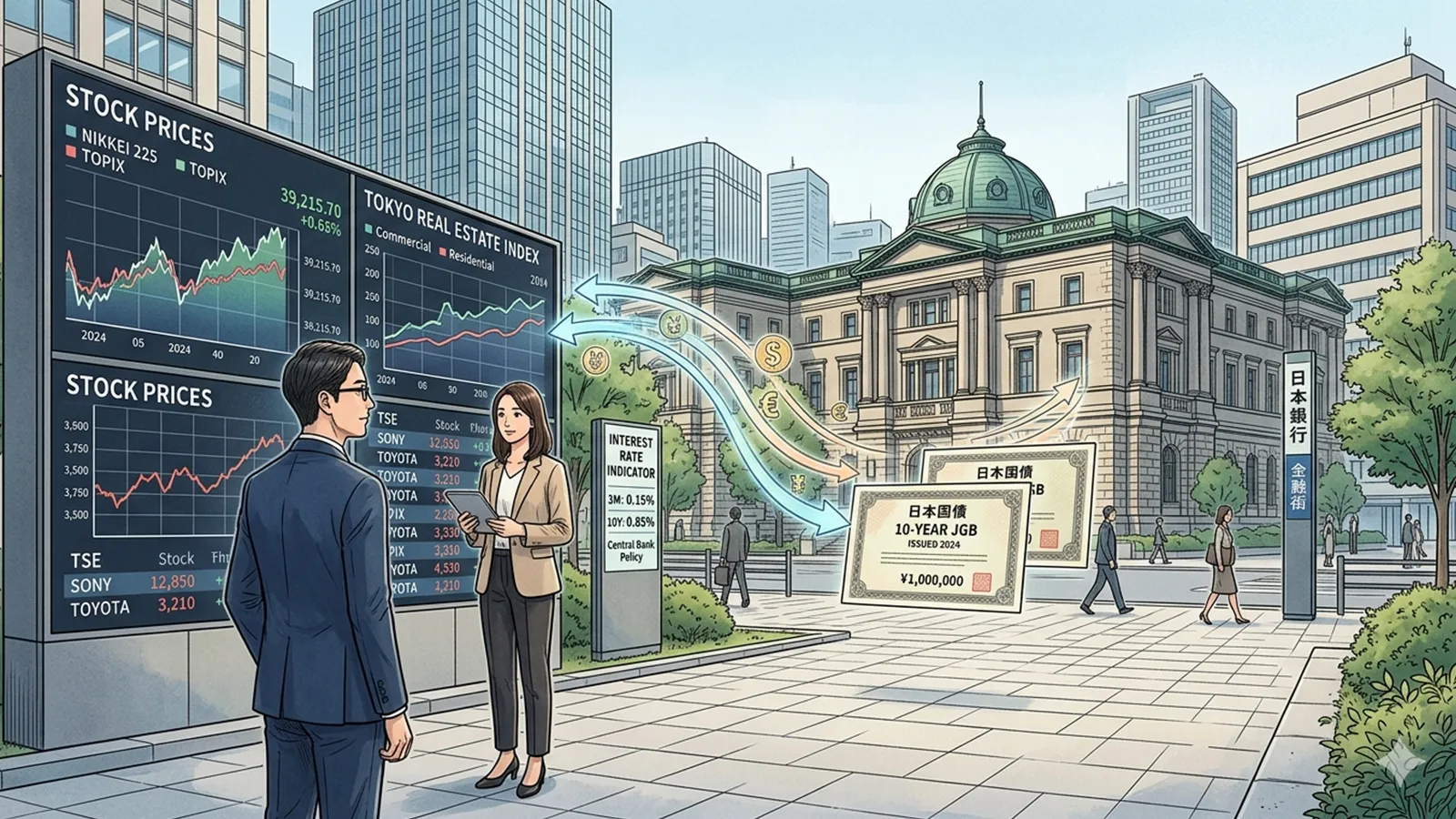中央銀行と資産価格の関係をAIの考察で比較する記事のサムネイル