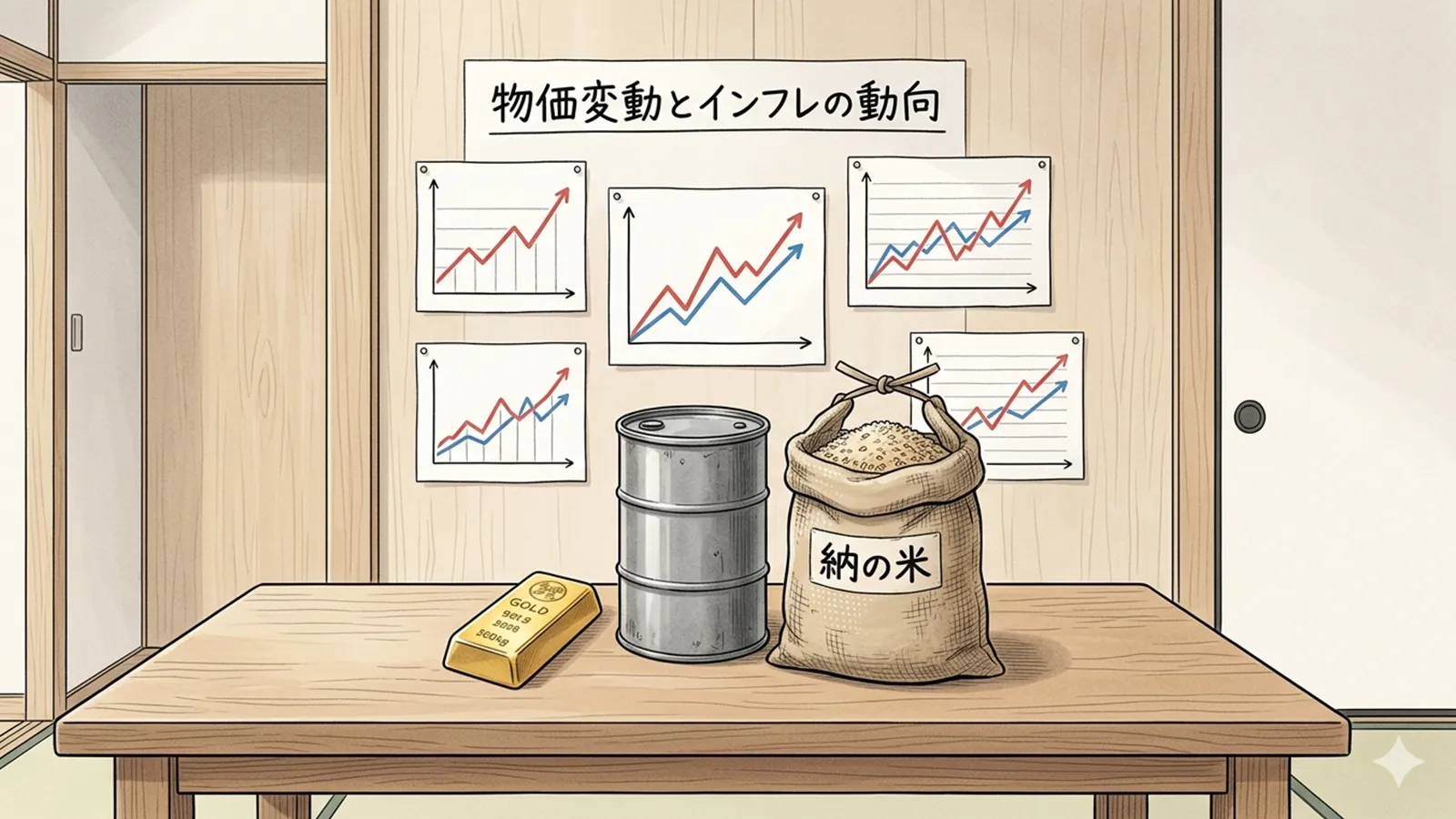 コモディティ投資とインフレの関係をAIの考察で比較する記事のサムネイル