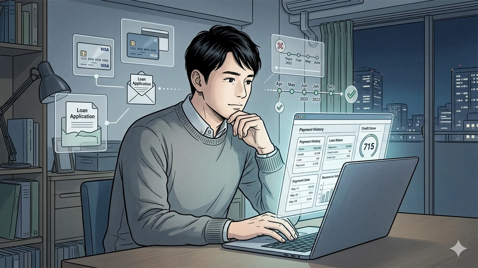 信用履歴とデジタル人格の関係をAIの考察で比較する記事のサムネイル