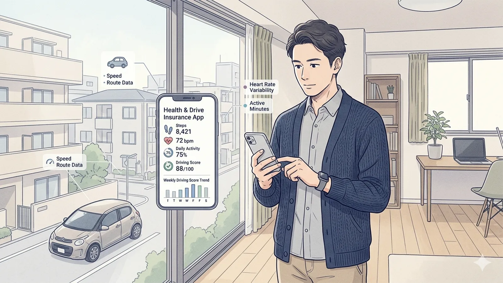 データ保険と個人監視の関係をAIの考察で比較する記事のサムネイル