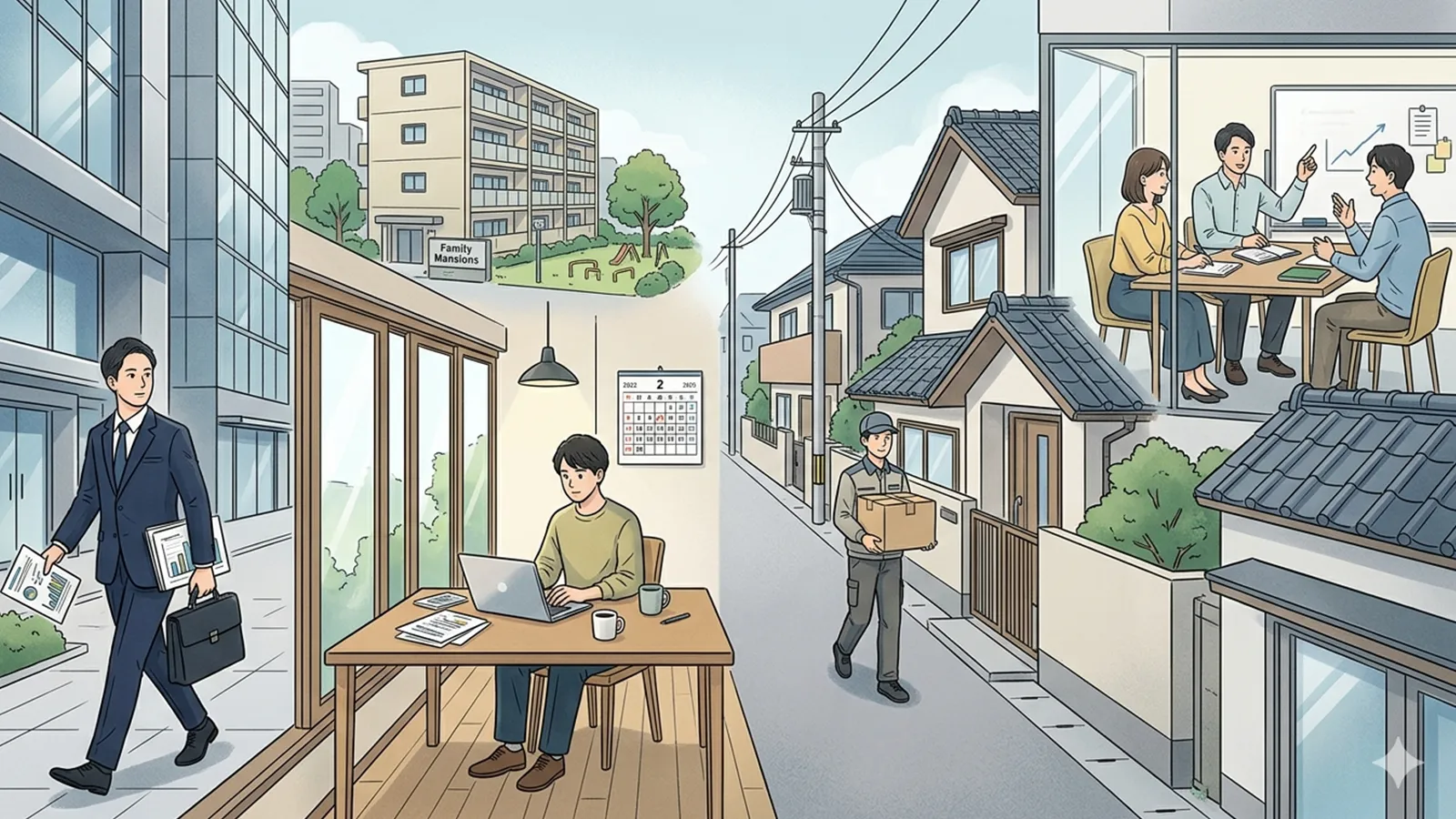 雇用形態と人生設計の関係をAIの考察で比較する記事のサムネイル