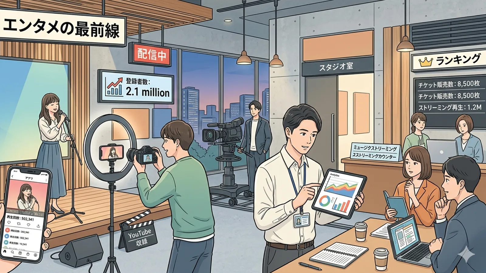 エンタメ業界の報酬と人気指標の関係をAIの考察で比較する記事のサムネイル