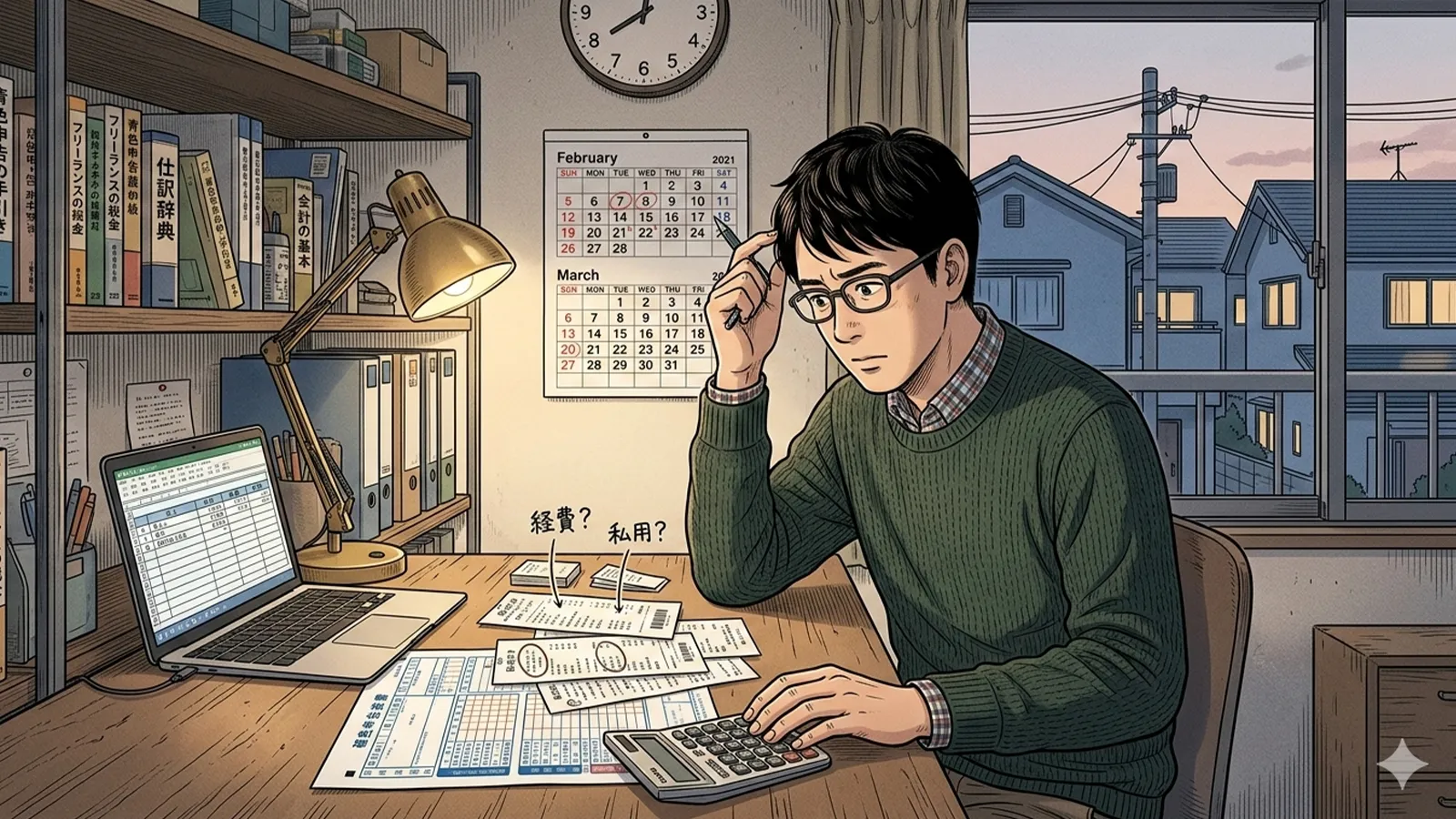 確定申告の経費にできる線の構造をAIの考察で比較する記事のサムネイル
